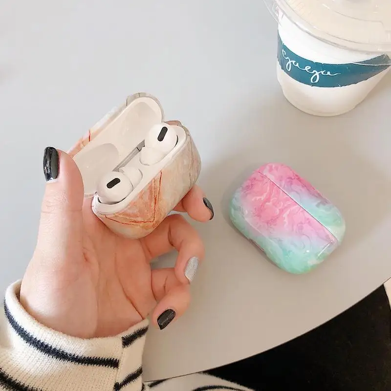 Силиконовый чехол Airpod, беспроводной Bluetooth чехол для Airpod 3, чехол для Apple Air Pods Pro, 3D мраморный чехол для Airpods Pro