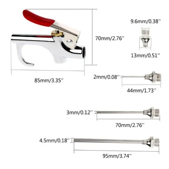 

Supplies Air Dust Blower Kit Nozzles Zinc Alloy Removing Blow Collector