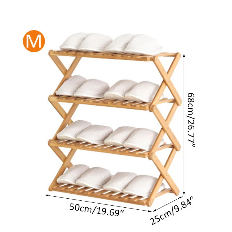 НОВАЯ переносная стойка для обуви натуральная полка для обуви из бамбука сохранение хранение с максимальным использованием полезной площади полка Домашний Органайзер дверь обувного шкафа полка 3-6 слоев