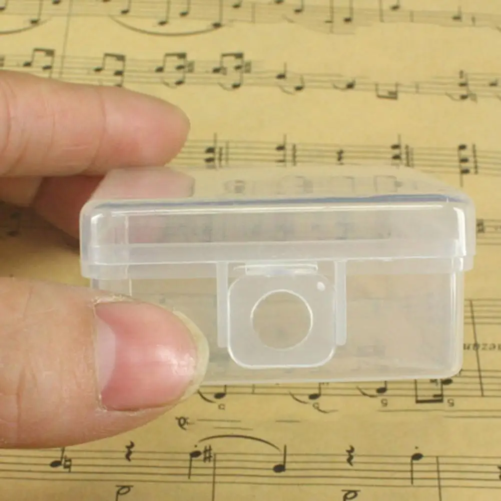 

1Pc Clear Plastic Transparent Beads Storage Box Debris Collect Container Case With Lid Hanging Hole Practical Storage Boxs