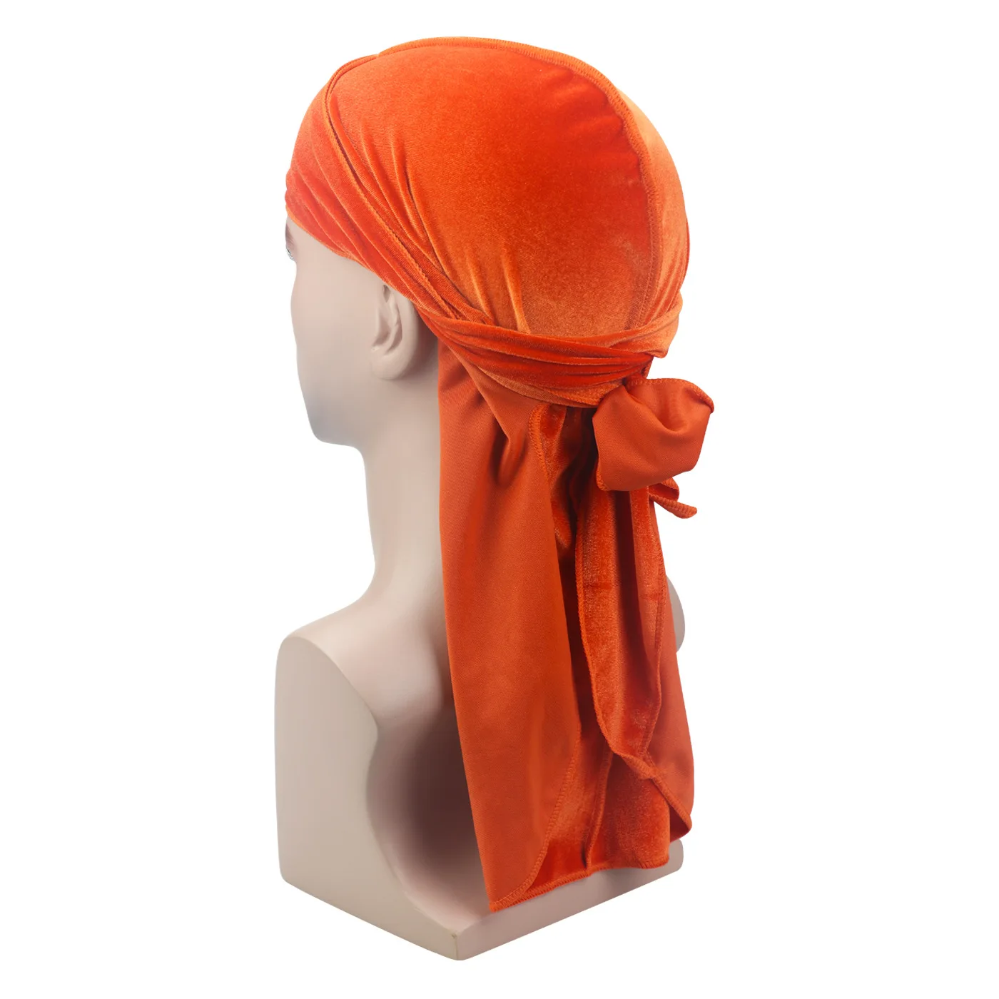 mens blanket scarf Muslim Mens Turban Durag Hair Accessories Velvet Headwear Covers Bow Bandanna Cap Hijab Long Tail Hats head scarf men