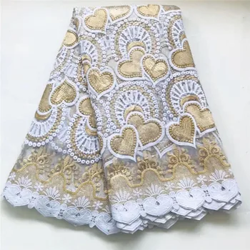 

Latest African Lace Fabric 2020 Embroidered Nigerian Laces Fabric Bridal High Quality French Tulle Lace Fabric For Women Dress