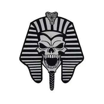 

large Egyptian Mummy King iron on backing Embroidered Sewing Label punk biker Patches Clothes Stickers Apparel Accessories Badge