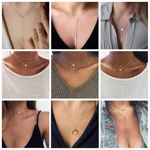 Vienkim, модное ожерелье с сердцем для женщин, новинка, короткая цепочка, звезда, подвеска, ожерелье, ювелирный подарок, этническое богемское Колье чокер