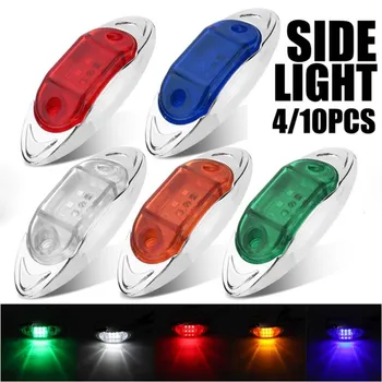 

10 Pcs Side Marker Lights 12/24V LED Lights 6 LEDs Warning Lights for Truck Van Pickup Car Accessories Car Led Lamp Beads