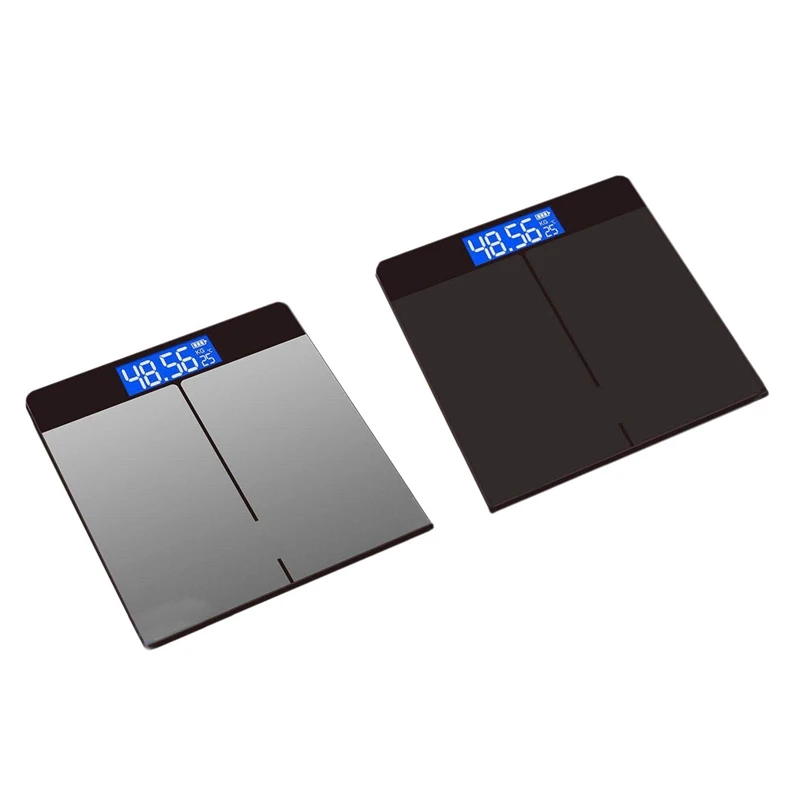 Tempered Glass Digital Body Weight Scale USB Charging LCD Bathroom Scales Monitor Fats | Дом и сад
