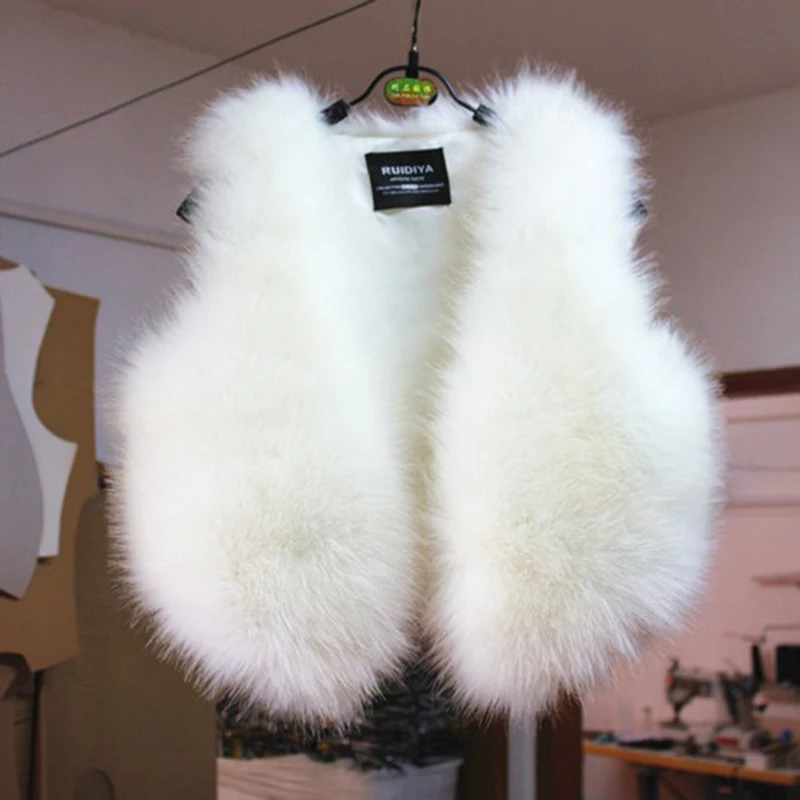 Autumn Winter Faux Fur Coat Women Casual Elegant Slim Thick Warm Short White Vest Oversize Fur Jackets Female Plush Outwear