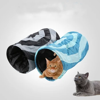 

Funny Pet Cat Tunnel 2 Holes Play Tubes Balls Collapsible Crinkle Cat Toys Puppy Ferrets Play Dog Tunnel Tubes Pet Supplies