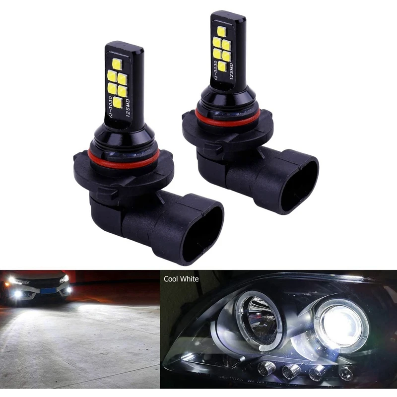 2X HB4 9006 светодиодный противотуманный светильник передовая 3030 SMD дневная ходовая