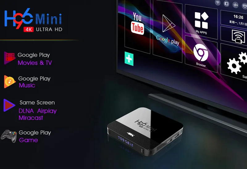 BT4.0 четырехъядерный RK3228A 4k Android tv box Google голосовой помощник 5G Wifi Netflix/Youtube Android 9,0 Smart tv box 2GB 16GB 1G 8G