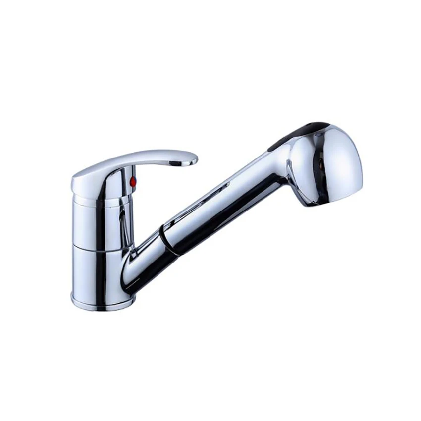 Bathroom Sink Faucet with Pull Out Sprayer,Hose, Single Handle Kitchen Basin Mixer Tap for Hot and Cold Water, 360 Degree Swivel