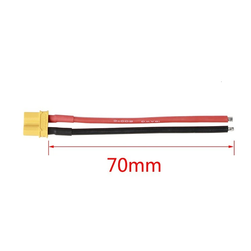 7 см XT30U XT30 штекер 18AWG кабель для пайки разделительной платы ESC 2S Lipo батарея моделей