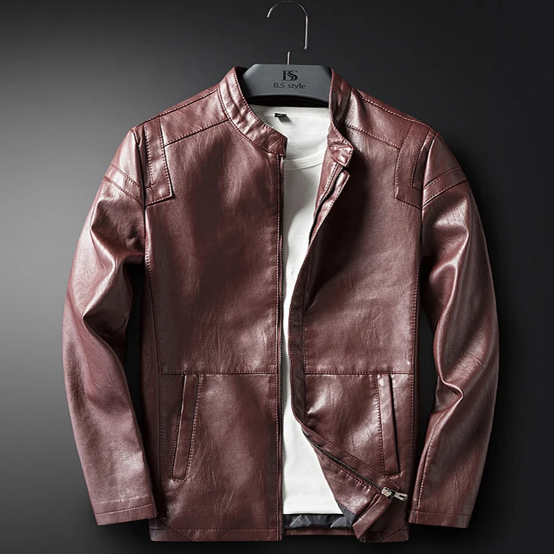 Кожаная куртка, мужские пальто, M-3XL, высокое качество, искусственная кожа, верхняя одежда для мужчин, бизнес, осень, мужская куртка 605