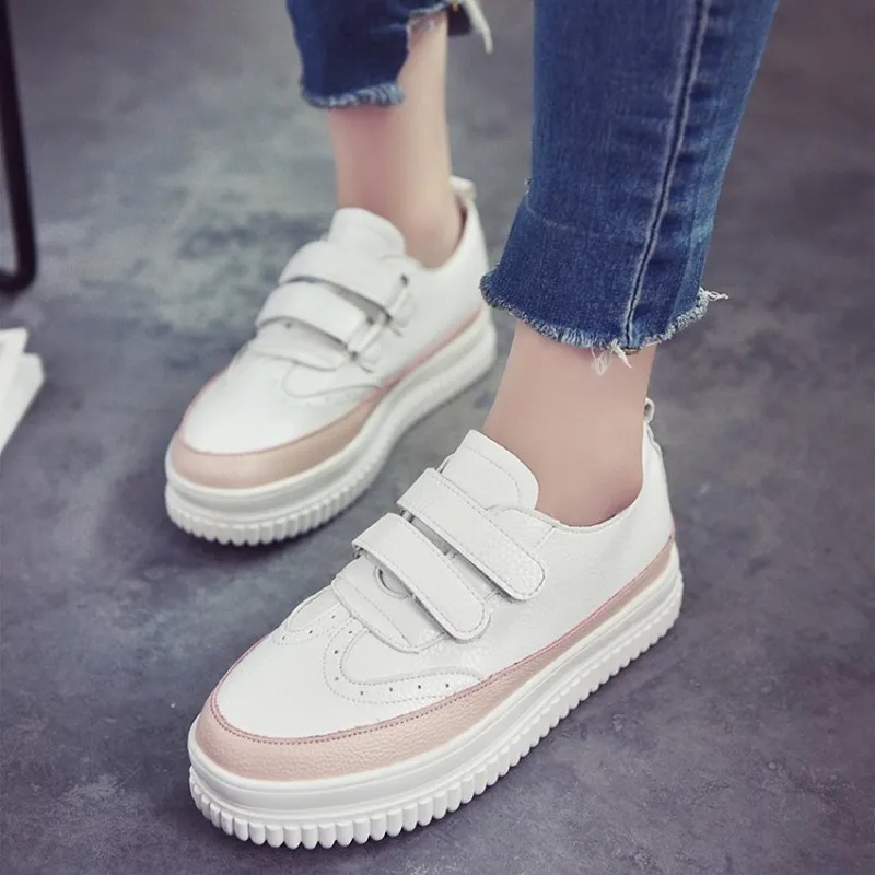 

Women Velcro Vulcanize Shoes Classic Canvas Shoes Casual Low-top Fashion Sneakers Student Velcro Black White Shoe K20-11