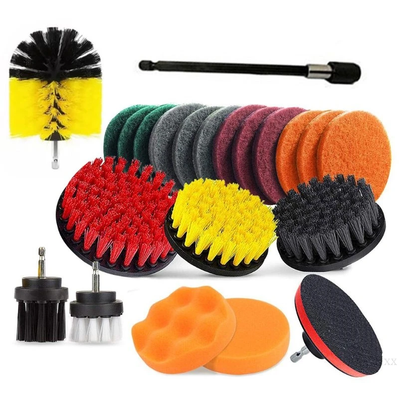 

High Quality 22pcs Drill Brush Attachments Set Extend Long Attachment for bathroom cleaner