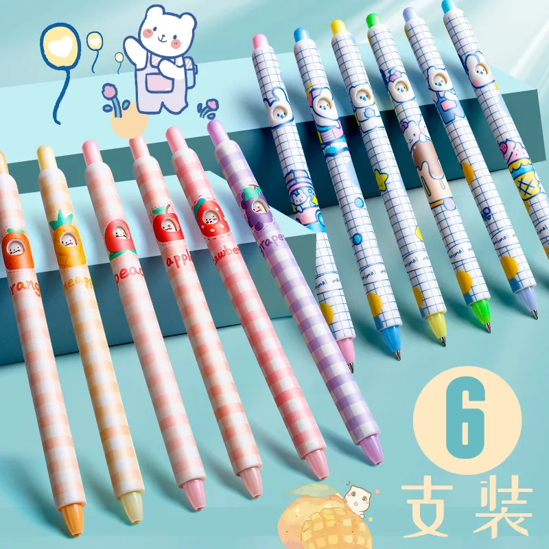 6 pezzi penne cancelleria kawaii cancelleria penne materiale scolastico cancelleria  cancelleria kawaii carino stazionario - AliExpress