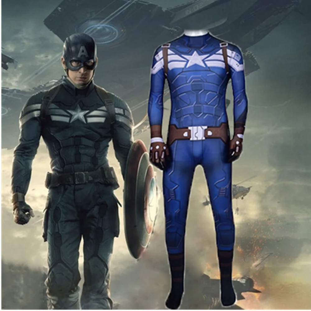 Звездные войны капитан Америка Стив Роджерс косплей костюм супергероя зентай комбинезоны Мстители Хэллоуин взрослых детей боди