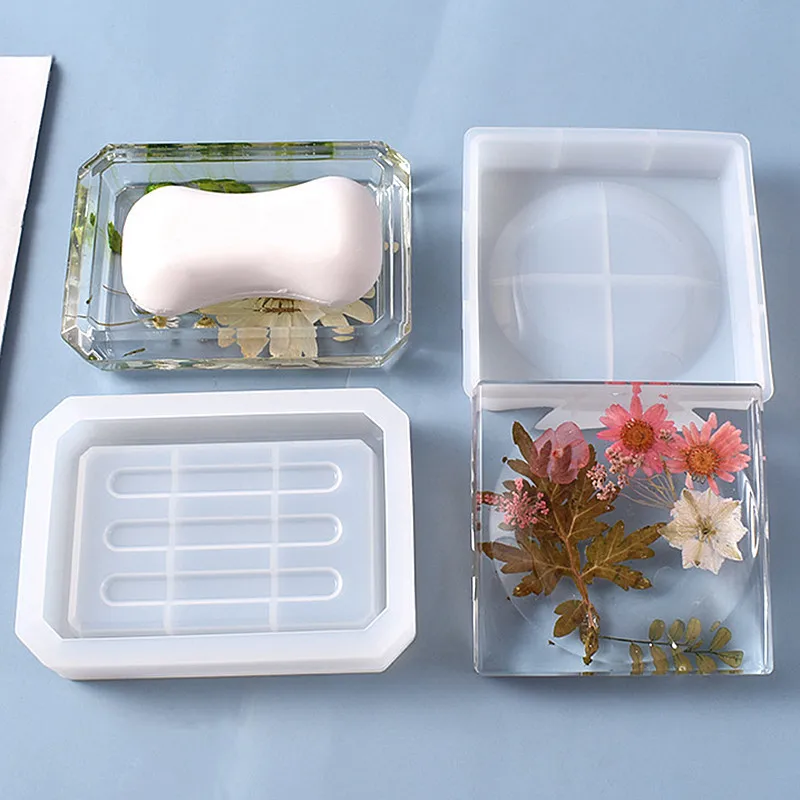 Box Storage Tray Epoxy Mould Resin Molds Jewelry Holder Dish Silicone Mold