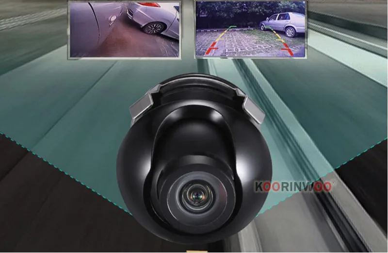 Koorinwoo HD CCD 360 зеркало заднего вида камера 18,5 мм передняя форма IP68 Автомобильная камера заднего вида dash Реверсивный RCA парковочная система боковая