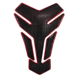 Enhanced 3D Universal Motorcycle Tank Pad Protector Sticker (Red frame)
