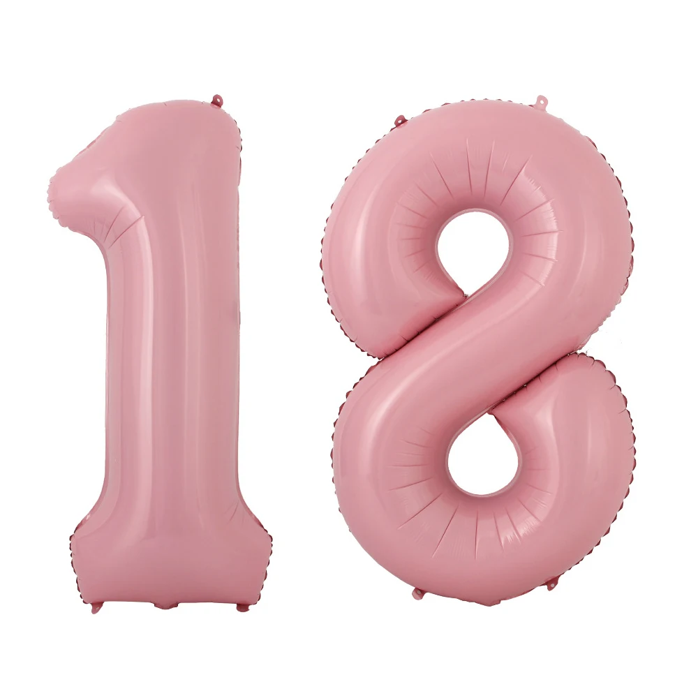 40 дюймов фольга розовый номер шары 0 1 2 3 4 5 6 7 8 9 воздушный надувной шар 18 День рождения Свадебные украшения поставки