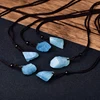 1PC Fashion Simple Aquamarine Blue Pendant Natural Quartz Stone Raw Crystals For Men Women Jewelry Purple Mineral Specimen Gift 6