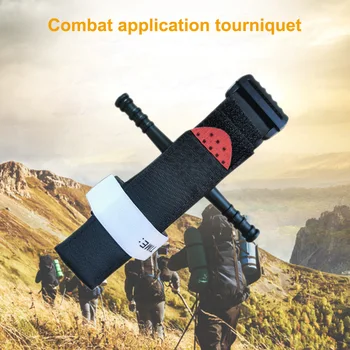 

Stanch Bleed Stop First Aid Quick Slow Release Buckle With Rod Record Time Outdoor Portable Medical Emergency SOS Tourniquet