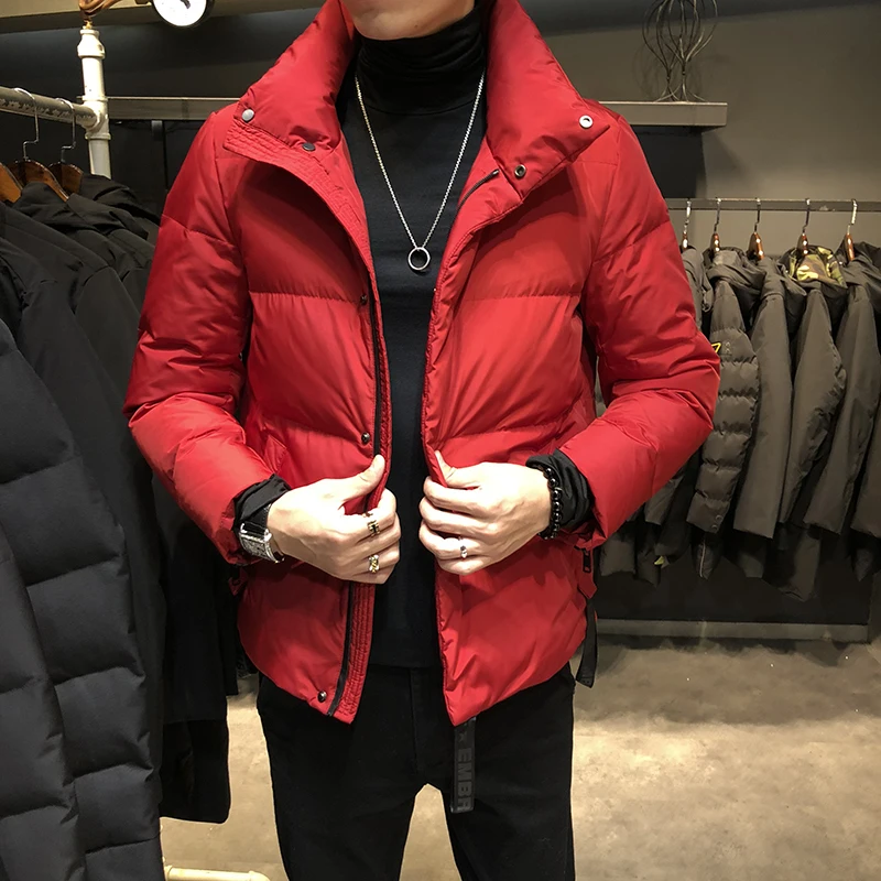 

Winter Jacket Men Warm Fashion Thick Parka Men Solid Color Casual Coat Man Loose Cotton Stand Collar Jacket Male Clothes M-4XL