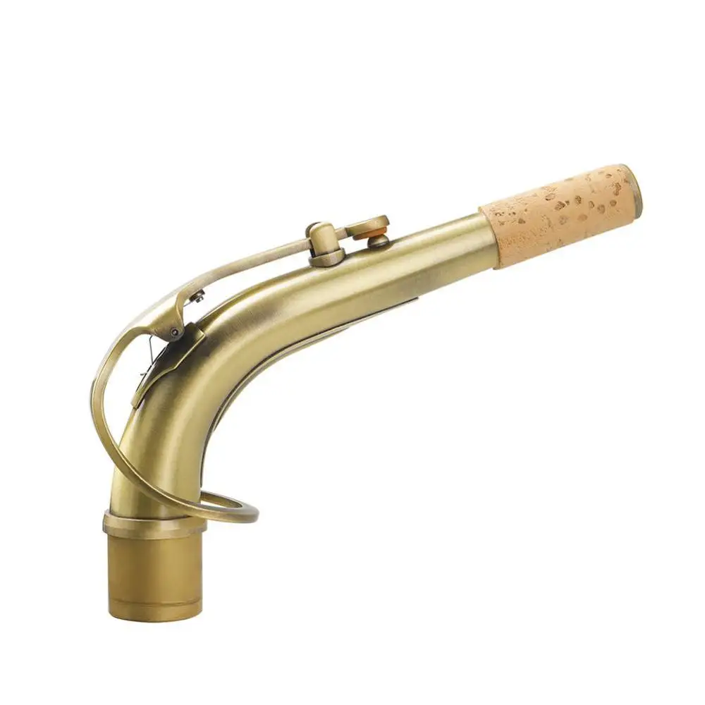 B65 Sax изгиб шеи для альт саксофона античная латунь изготовленный теплоизоляционный материал 24,5 мм сопло с профессиональной кожаной накладкой