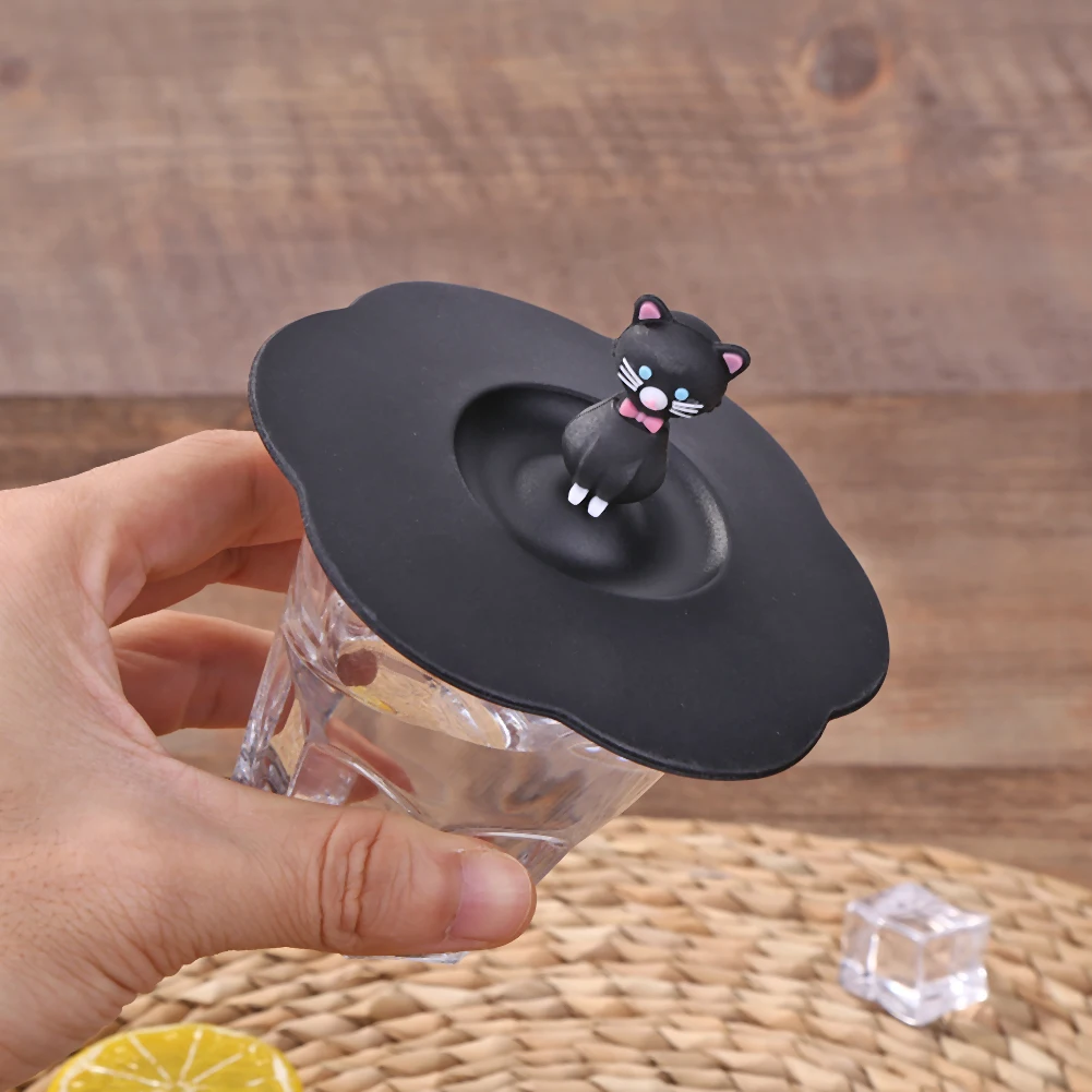 Wiederverwendbar Anti Staub für Silikon-Getränkebecherdeckel Kaffee und Teetassen,8PCS ZSWQ Silikon-Deckel für Cat Ears Silikon Katze Tasse Abdeckung