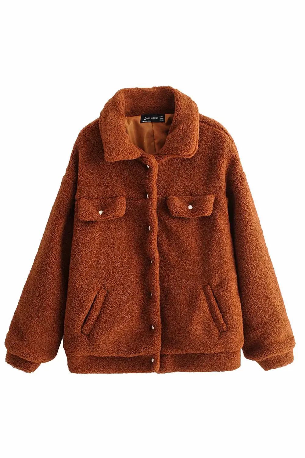 

Europe And America 2018 Autumn And Winter New Style Lambs Wool Women's Short Elegant Single Breasted Cardigan Furry Coat Tops