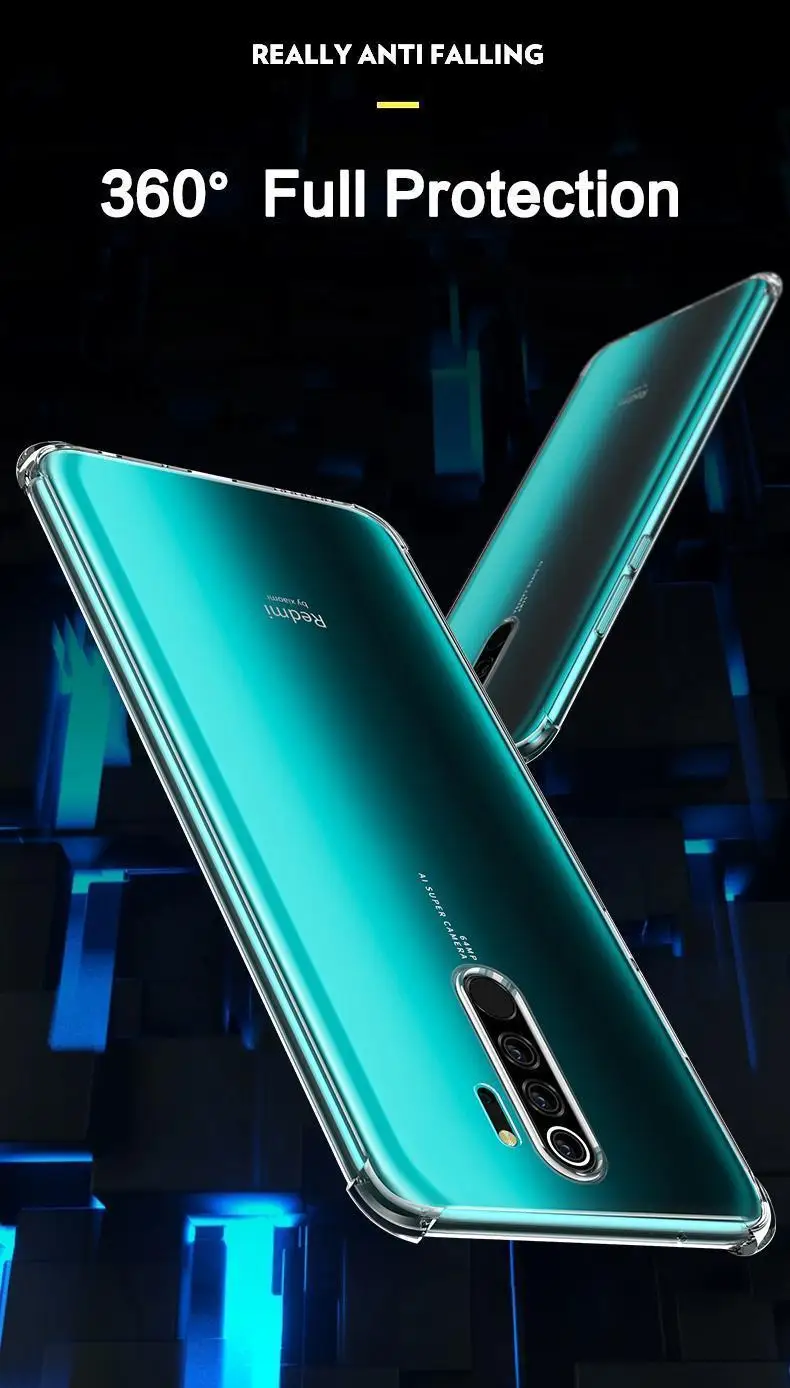 Противоударный чехол для Xiaomi Redmi Note 8T Note7 Note6 7A K20 8 8A Чехол Подушка безопасности Мягкий ТПУ чехол для Xiaomi mi9 cc9 note10 Coque Capa