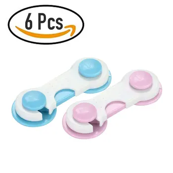 

6pcs/lot Multi-function Child Baby Safety Lock Child Lock Protection Children Baby Safety Lock Cupboard Cabinet Door Drawer Safe