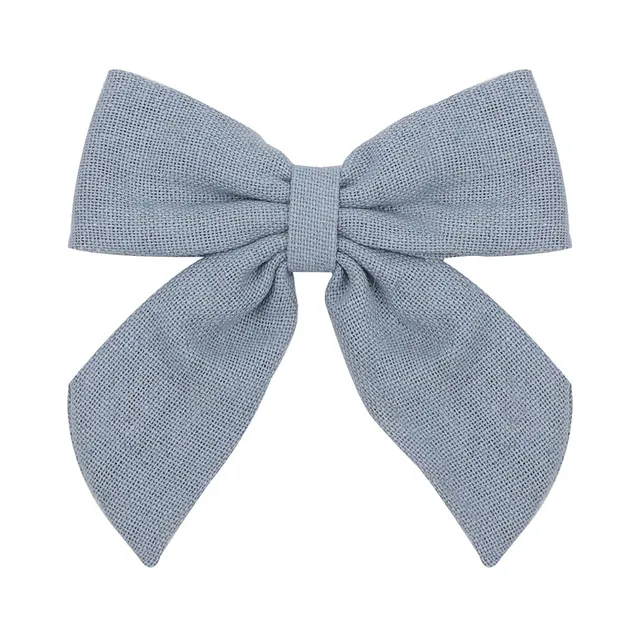 2021 New Solid Cotton Hiar Bows With Clip For Baby Girls Hair Clips Barrettes Hairpins Hair Accessories Kid Handmade заколки 1 PCS