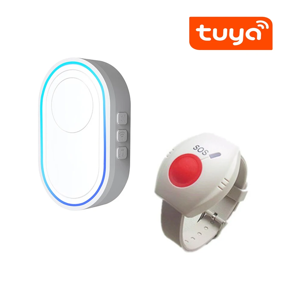 Система аварийной сигнализации Tuya WiFi SOS для пожилых людей Аварийная кнопка