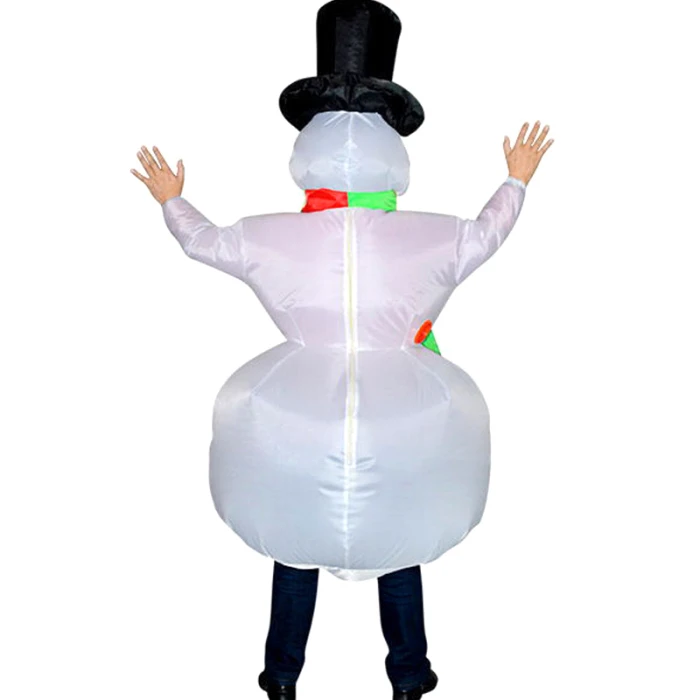 New Hot Christmas Inflatable Snowman Costume Suit for Adults Halloween Cosplay Party YAA99