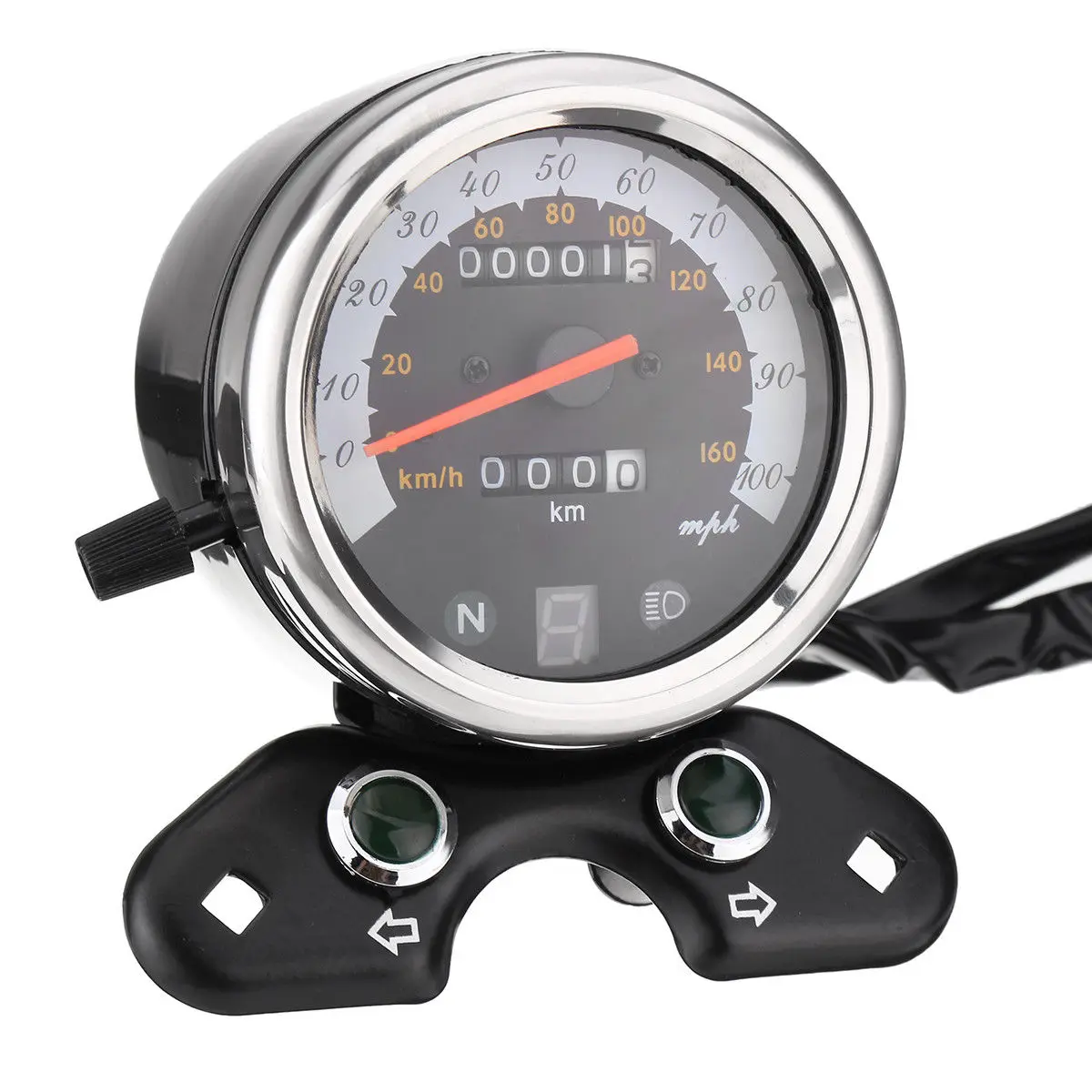 

12v Aluminum Motorcycle Odometer Speedometer Tachometer For Suzuki Cafe Racer