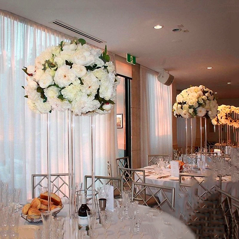 JAROWN New Wedding Desktop Centerpiece Flower Stand Flower Pillar Acrylic Crystal Road Lead Wedding Scene Layout Props (5)