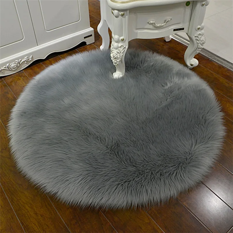 Мягкий коврик из искусственной овчины 30*30 см Чехол для стула спальни теплый