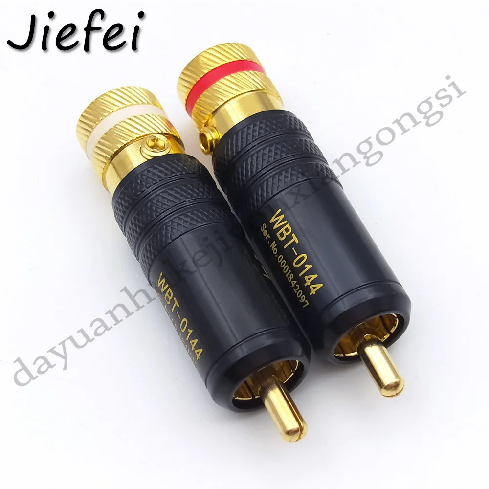 20-50pcs New high quality copper Gold Plated Non-Solder RCA Plug ADAPTER