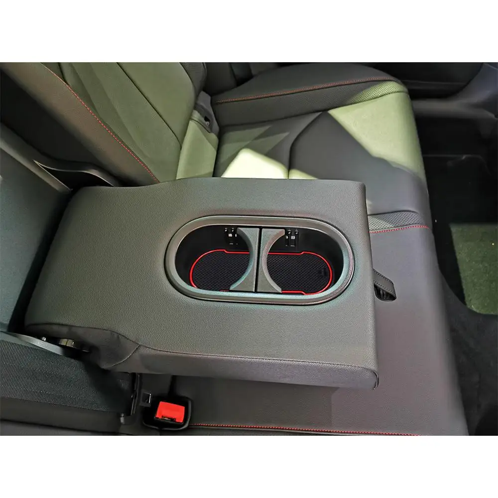 Tapete do Sulco da Porta do Carro para Leon Anti-deslizamento à Prova de Poeira Ruiya Cupra Porta Entalhe Pads Acessórios Interiores Automóvel Vermelho 5f 2021 - Image 5