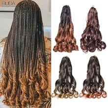 

Spiral Curls Synthetic Loose Wave 24Inch Long Crochet Braids Hair Extensions Pre Stretched Ombre Blonde Braiding Hair For Women