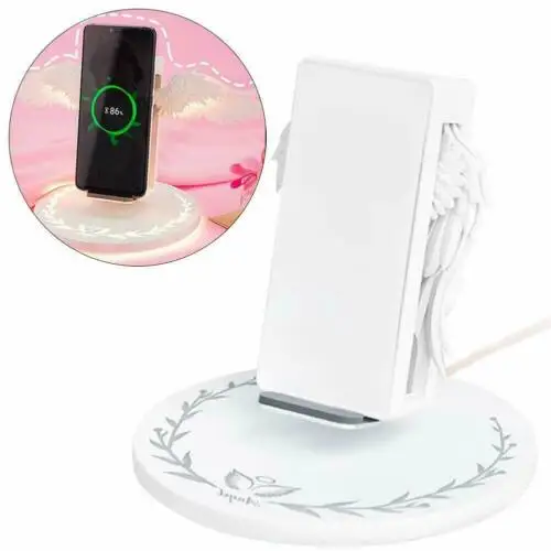 

New Qi 10W Wireless Charging Base Angel Wings 3.0 Fast Charger Type C for IPhone X XR Smasung S9 S10 Plus for Huawei Xiaomi