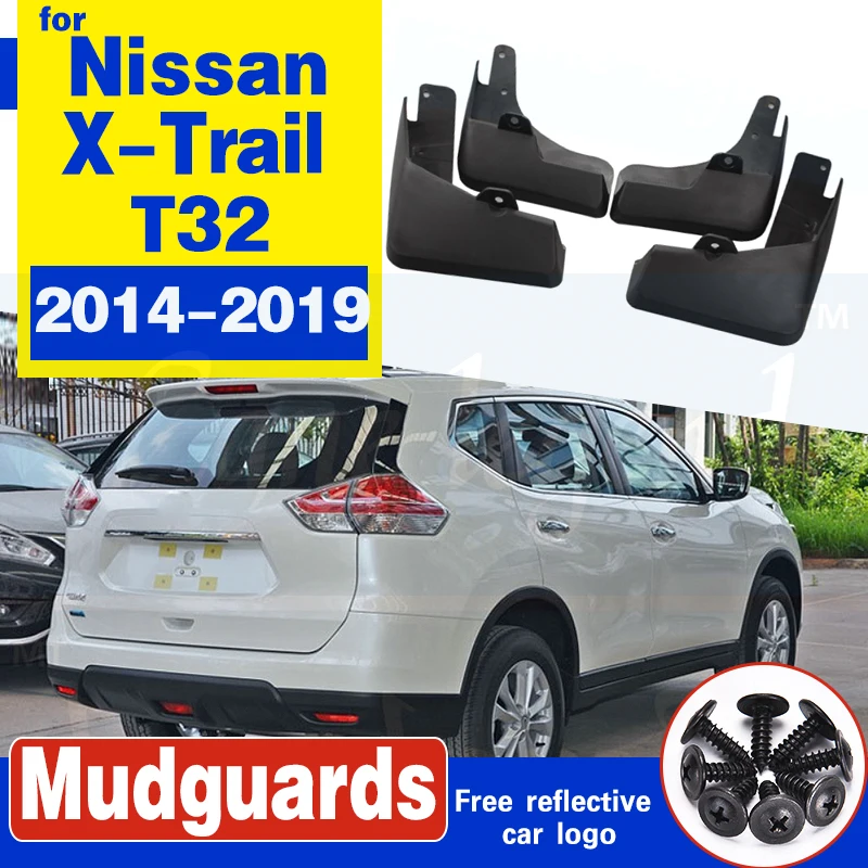 フェンダースタイリング日産エクストレイルルージュT32 セット成形車の泥フラップ 2014 19 2016 2017 xtrailスプラッシュ