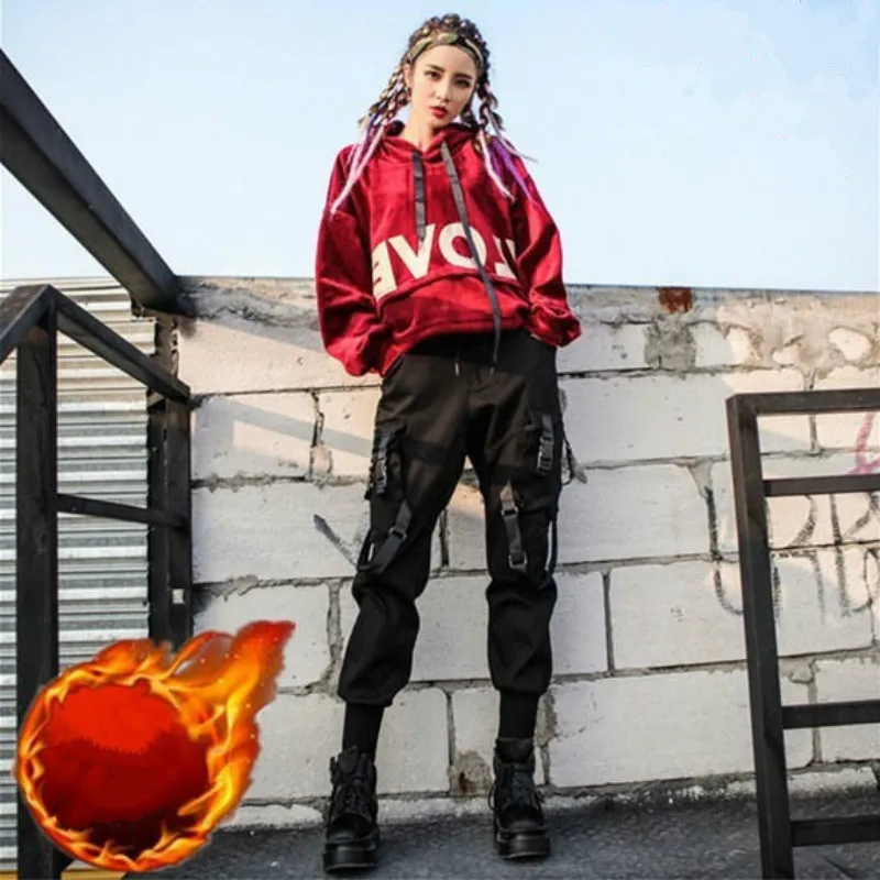 Neploe Harajuku женские брюки весна лето BF Карманы шнурок брюки свободные хип хоп луч ноги уличная длинные брюки 80578