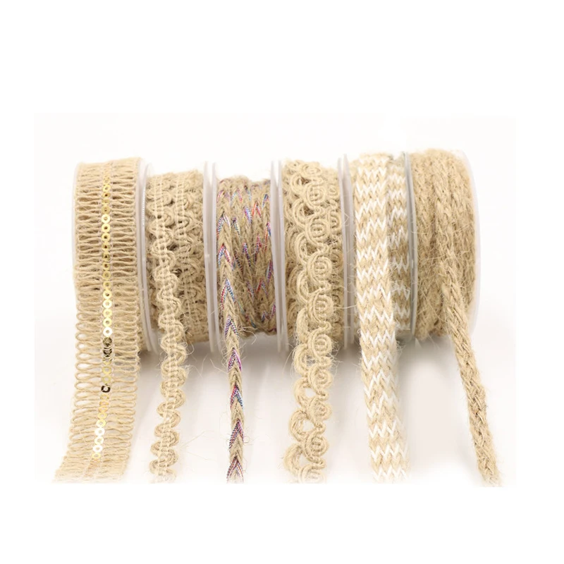 Веревка Свадебная лента джутовые ленты для упаковка букета ремесла Скрапбукинг украшения 2 ярдов плетеные льняные шнуры джут