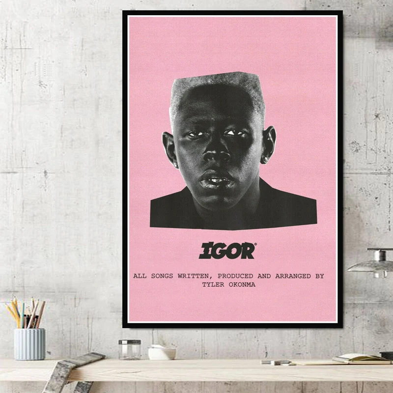 Tyler Poster The Creato Cmiygl X Flower Boy Album Poster Canvas Wall Art  Room Home Decor Posters for Room Aesthetic Fans Gift 12x18inch Unframed