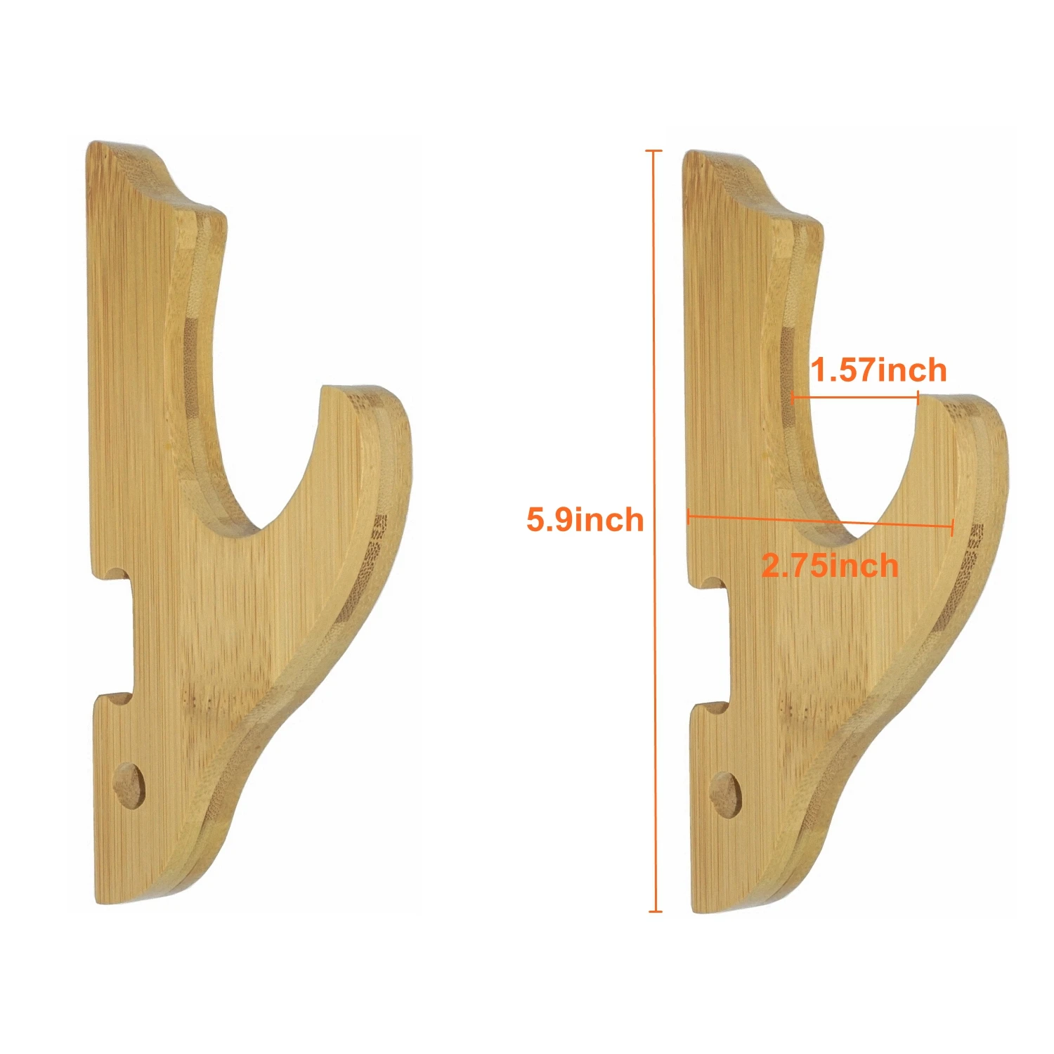 2/Set Bamboo Sword Display Rack Wood Finish Sword Hook Wall Mount Samurai Sword Hanger for Katana Wakizashi Tanto Genji 5