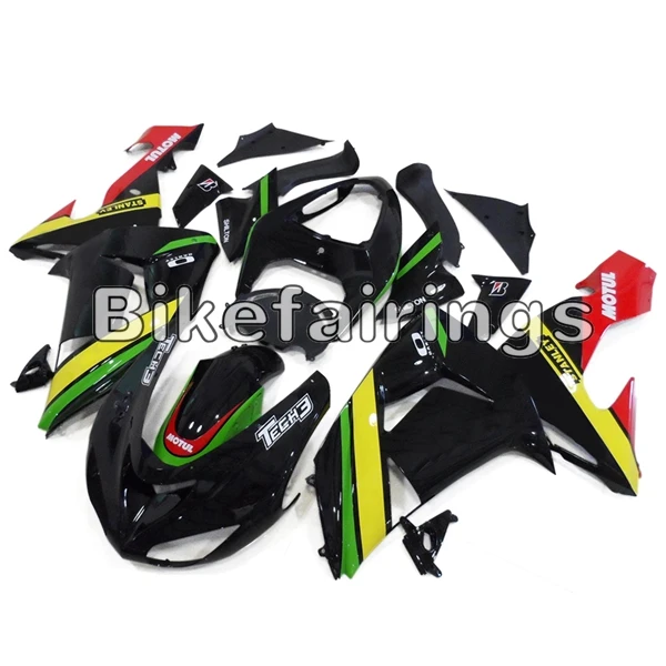 Полный обтекатели для Кавасаки ZX10R 2006 2007 ZX-10R 06 07 ABS пластиковые детали для мотоцикла капоты черного, желтого цвета красные чехлы