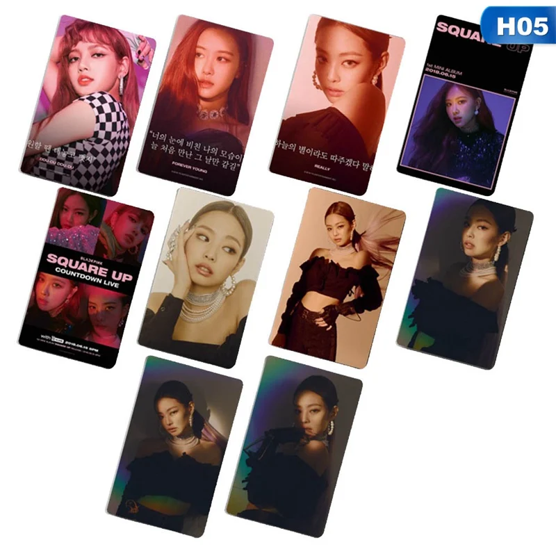 10 шт./компл. Kpop Blackpink квадратные фото карты фотокарты плакат альбом Lomo карты - Цвет: 05
